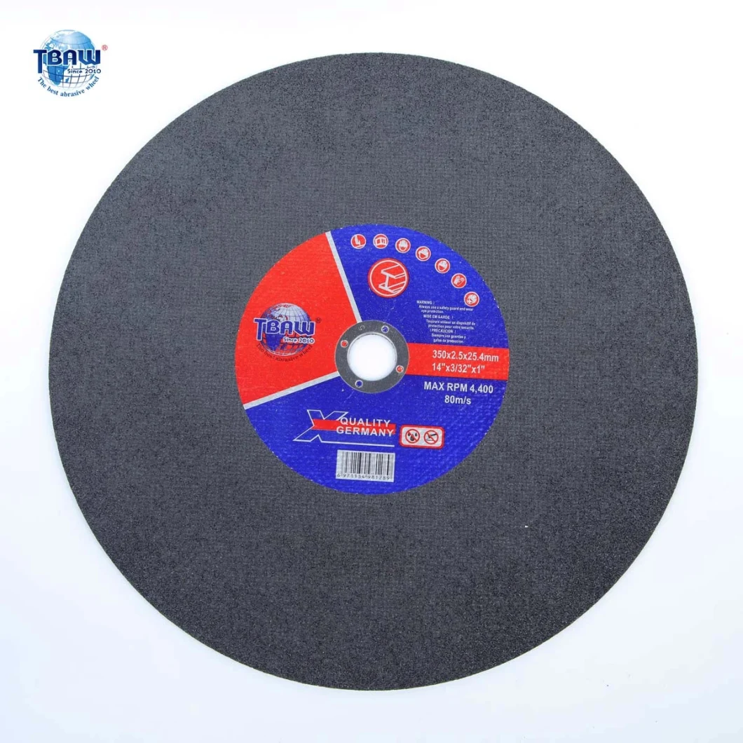 14inch 350mm 355mm Resin Bond Metal Steel Single Net Abrasive Cut-off Disc Cutting Wheel