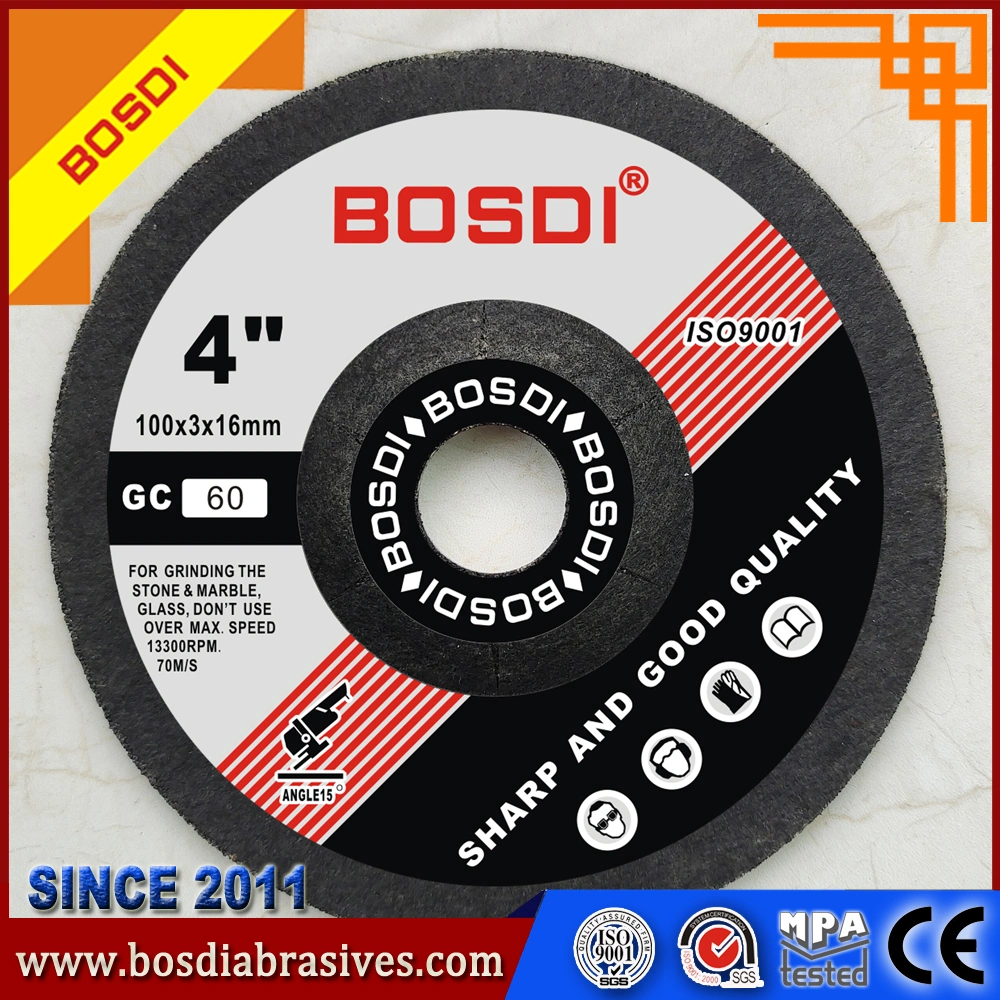 Bosdi Aluminium Alloy Flexible Grinding Wheel 4"X1/8"X5/8" (100X3X16mm) , Non-Viscous, No Burn, Very Sharp, Flexible and Safe, Grit 36-220#