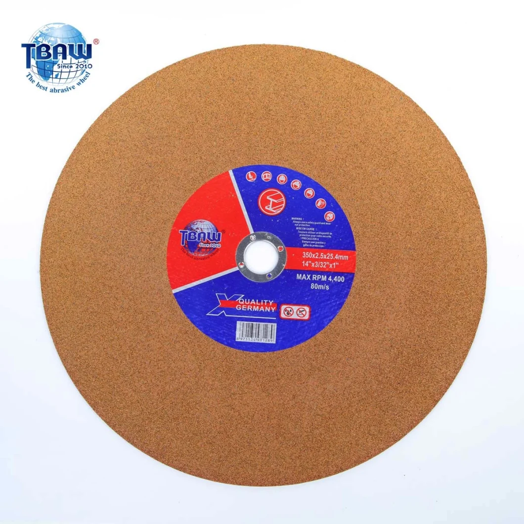 14inch 350mm 355mm Resin Bond Metal Steel Single Net Abrasive Cut-off Disc Cutting Wheel