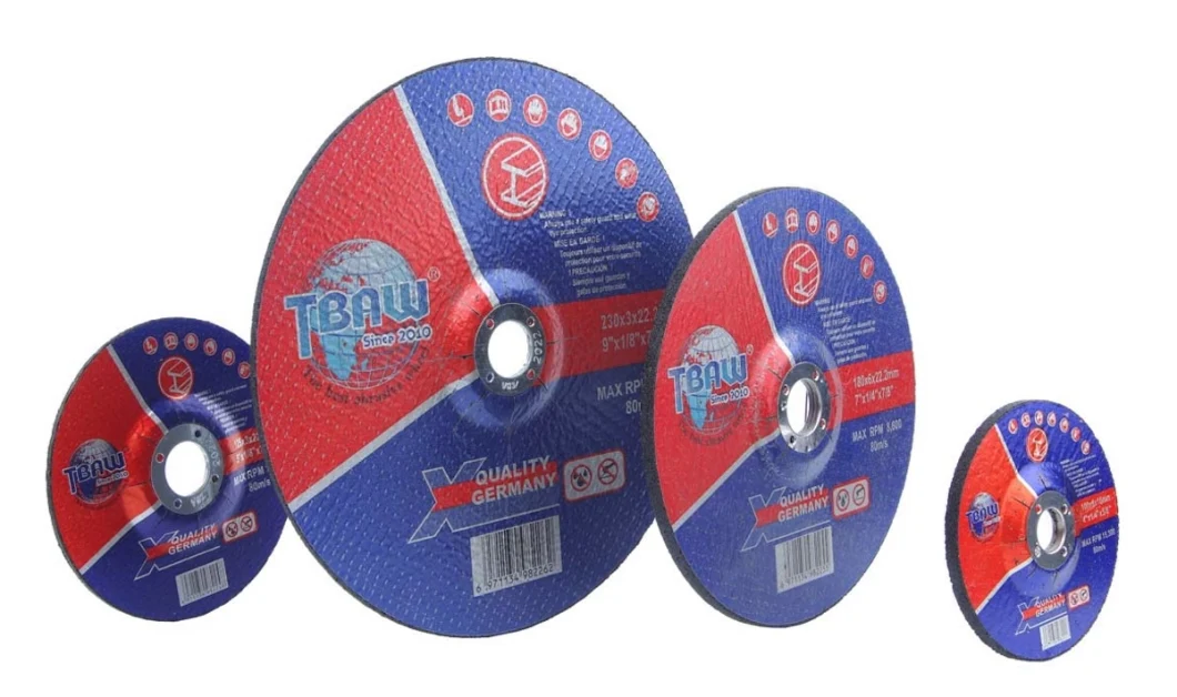 China Depressed Center Abrasive Metal Cutting Wheel T42 7" 180X3X22.2 mm Abrasive Grinding and Cutting Wheel Steel Disc