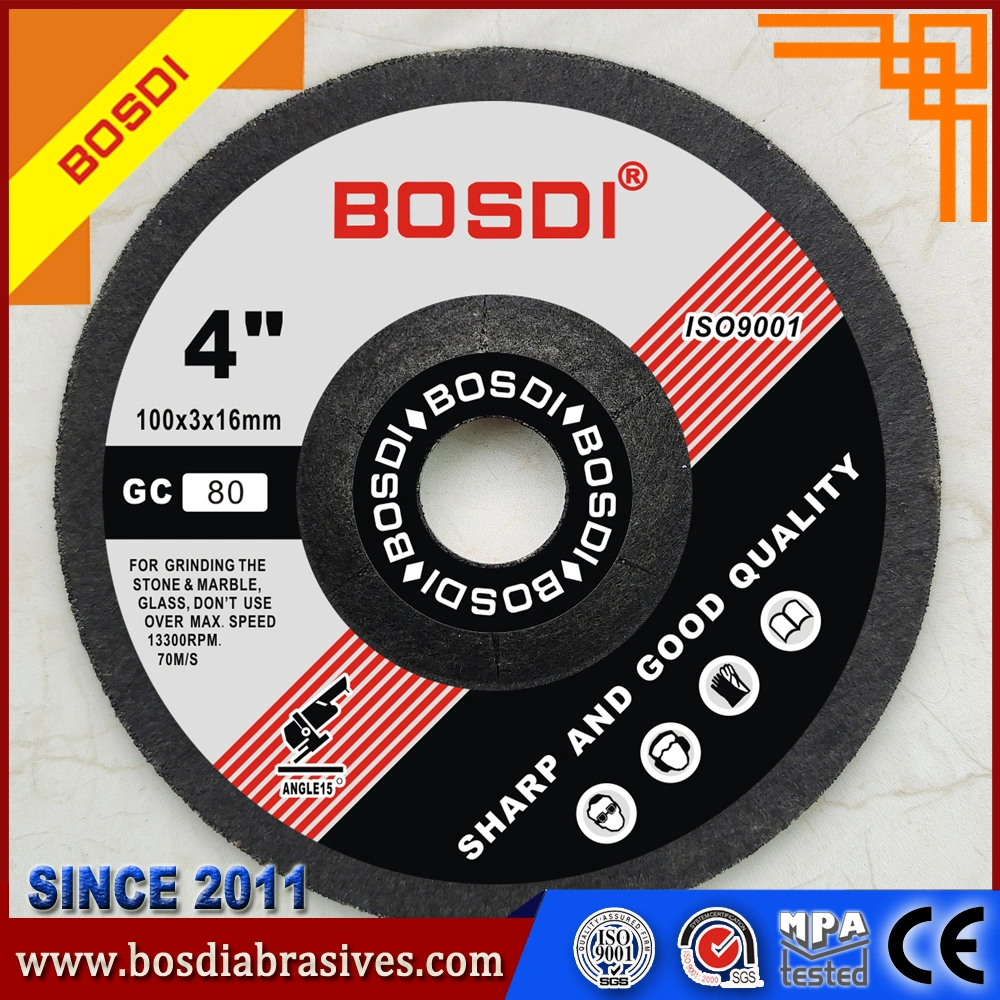 Bosdi Wa Grinding Wheel 4"X1/8"X5/8" (100X3X16mm) , Non-Viscous, No Burn, Very Sharp, Flexible and Safe, Grit 36-220#