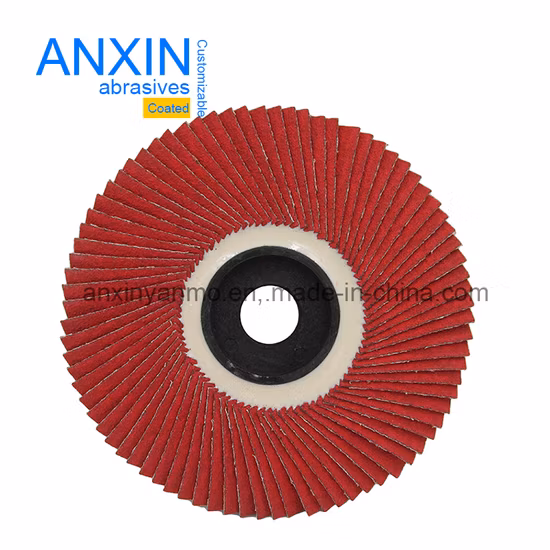 Muela abrasiva abrasiva de cerámica de disco de aleta flexible para acero inoxidable