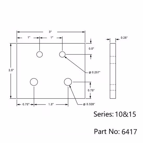 Fabricante de China, nuevo diseño, placa trasera de fibra de vidrio X-Lock de 4 pulgadas